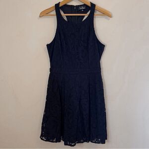 Lulus Cutout Back Lace Mini Dress Size Large
